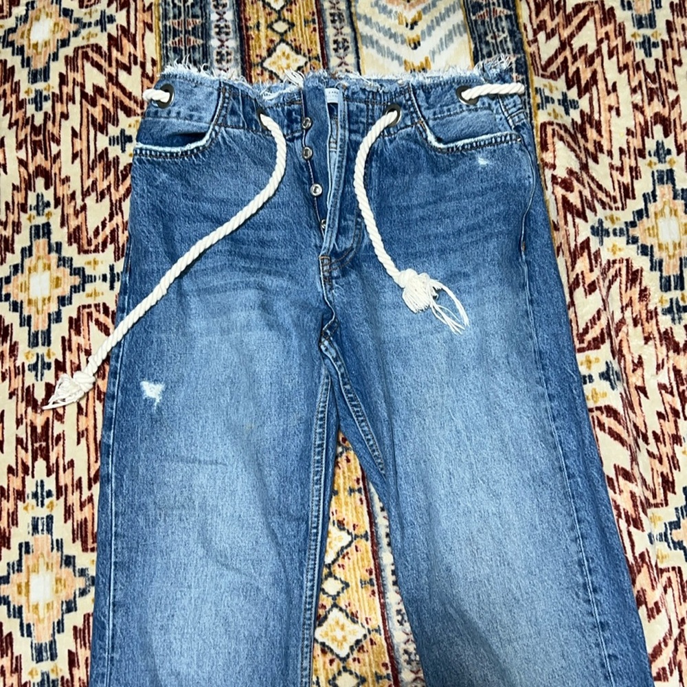 Zara Premium Denim Collection W/ Rope Belt